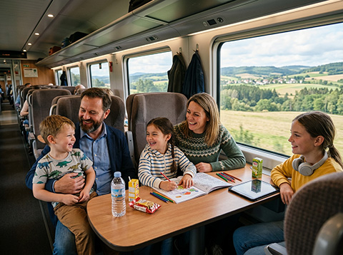 Family on the Train